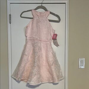 Girls' Pink Lace Halter Dress: Spring/Easter Dress